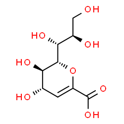 ChemSpider 2D Image | (6R)-2,6-Anhydro-3-deoxy-6-[(1R,2R)-1,2,3-trihydroxypropyl]-L-threo-hex-2-enonic acid | C9H14O8