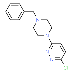 ChemSpider 2D Image | 3-(4-Benzyl-1-piperazinyl)-6-chloropyridazine | C15H17ClN4