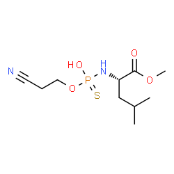 ChemSpider 2D Image | Methyl N-[(2-cyanoethoxy)(hydroxy)phosphorothioyl]-L-leucinate | C10H19N2O4PS