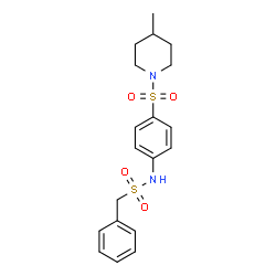 ChemSpider 2D Image | N-[4-(4-Methyl-piperidine-1-sulfonyl)-phenyl]-C-phenyl-methanesulfonamide | C19H24N2O4S2