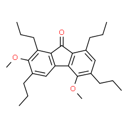 ChemSpider 2D Image | 2,5-Dimethoxy-1,3,6,8-tetrapropyl-9H-fluoren-9-one | C27H36O3
