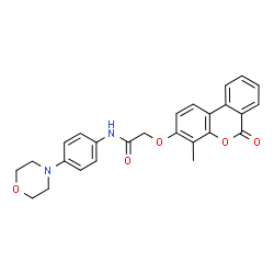 ChemSpider 2D Image | 2-[(4-Methyl-6-oxo-6H-benzo[c]chromen-3-yl)oxy]-N-[4-(4-morpholinyl)phenyl]acetamide | C26H24N2O5