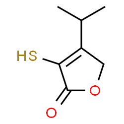 ChemSpider 2D Image | 4-Isopropyl-3-sulfanyl-2(5H)-furanone | C7H10O2S