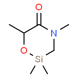 ChemSpider 2D Image | 2,2,4,6-Tetramethyl-1,4,2-oxazasilinan-5-one | C7H15NO2Si