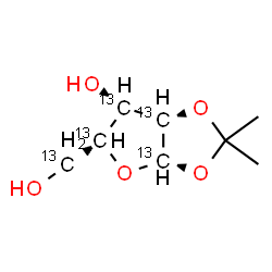 ChemSpider 2D Image | 1,2-O-Isopropylidene-alpha-D-(~13~C_5_)ribofuranose | C313C5H14O5