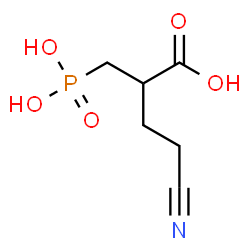 ChemSpider 2D Image | 4-Cyano-2-(phosphonomethyl)butanoic acid | C6H10NO5P