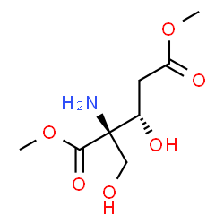 ChemSpider 2D Image | Dimethyl (2R,3S)-2-amino-3-hydroxy-2-(hydroxymethyl)pentanedioate | C8H15NO6