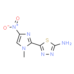ChemSpider 2D Image | 5-(1-Methyl-4-nitro-1H-imidazol-2-yl)-1,3,4-thiadiazol-2-amine | C6H6N6O2S