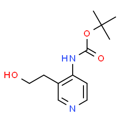 ChemSpider 2D Image | 2-Methyl-2-propanyl [3-(2-hydroxyethyl)-4-pyridinyl]carbamate | C12H18N2O3