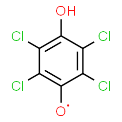 ChemSpider 2D Image | (2,3,5,6-Tetrachloro-4-hydroxyphenyl)oxidanyl | C6HCl4O2