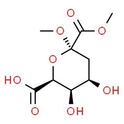 ChemSpider 2D Image | Methyl 2-deoxy-1-C-(methoxycarbonyl)-alpha-D-lyxo-hexopyranosiduronic acid | C9H14O8