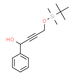 ChemSpider 2D Image | 4-{[Dimethyl(2-methyl-2-propanyl)silyl]oxy}-1-phenyl-2-butyn-1-ol | C16H24O2Si