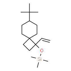 ChemSpider 2D Image | Trimethyl{[7-(2-methyl-2-propanyl)-1-vinylspiro[3.5]non-1-yl]oxy}silane | C18H34OSi