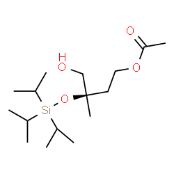 ChemSpider 2D Image | (3R)-4-Hydroxy-3-methyl-3-[(triisopropylsilyl)oxy]butyl acetate | C16H34O4Si