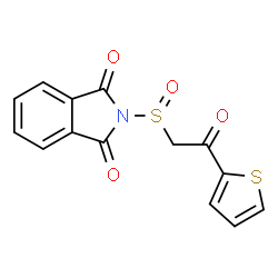 ChemSpider 2D Image | 2-{[2-Oxo-2-(2-thienyl)ethyl]sulfinyl}-1H-isoindole-1,3(2H)-dione | C14H9NO4S2