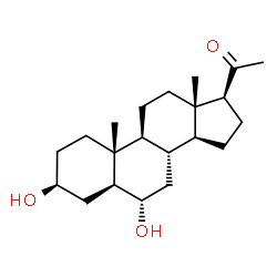 ChemSpider 2D Image | (3beta,5alpha,6alpha)-3,6-Dihydroxypregnan-20-one | C21H34O3