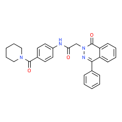 ChemSpider 2D Image | 2-(1-Oxo-4-phenyl-2(1H)-phthalazinyl)-N-[4-(1-piperidinylcarbonyl)phenyl]acetamide | C28H26N4O3