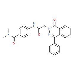 ChemSpider 2D Image | N,N-Dimethyl-4-{[(1-oxo-4-phenyl-2(1H)-phthalazinyl)acetyl]amino}benzamide | C25H22N4O3
