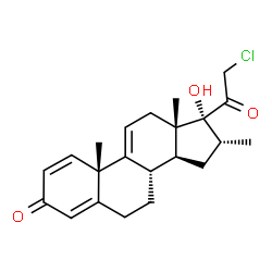 ChemSpider 2D Image | (16alpha)-21-Chloro-17-hydroxy-16-methylpregna-1,4,9(11)-triene-3,20-dione | C22H27ClO3