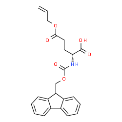 ChemSpider 2D Image | (2R)-5-(Allyloxy)-2-{[(9H-fluoren-9-ylmethoxy)carbonyl]amino}-5-oxopentanoic acid | C23H23NO6