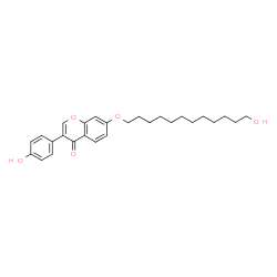ChemSpider 2D Image | 7-[(12-Hydroxydodecyl)oxy]-3-(4-hydroxyphenyl)-4H-chromen-4-one | C27H34O5