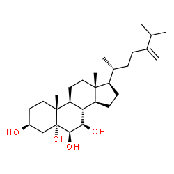 ChemSpider 2D Image | (3beta,5alpha,6beta,7beta)-Ergost-24(28)-ene-3,5,6,7-tetrol | C28H48O4