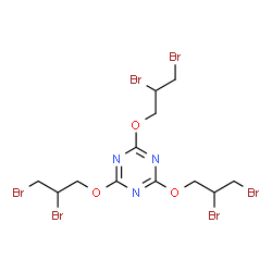 ChemSpider 2D Image | 2,4,6-Tris(2,3-dibromopropoxy)-1,3,5-triazine | C12H15Br6N3O3