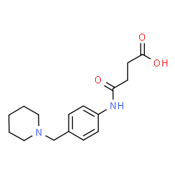 ChemSpider 2D Image | 3-{[4-(PIPERIDIN-1-YLMETHYL)PHENYL]CARBAMOYL}PROPANOIC ACID | C16H22N2O3