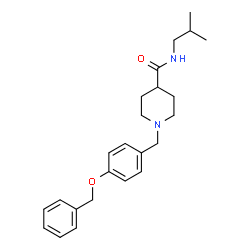ChemSpider 2D Image | 1-[4-(Benzyloxy)benzyl]-N-isobutyl-4-piperidinecarboxamide | C24H32N2O2