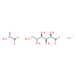 ChemSpider 2D Image | Calcium D-gluconate (2R)-2-hydroxypropanoate (1:1:1) | C9H16CaO10