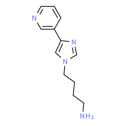 ChemSpider 2D Image | 4-[4-(3-Pyridyl)imidazol-1-yl]butylamine | C12H16N4