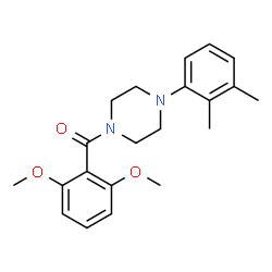 ChemSpider 2D Image | (2,6-Dimethoxyphenyl)[4-(2,3-dimethylphenyl)-1-piperazinyl]methanone | C21H26N2O3