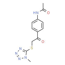 ChemSpider 2D Image | N-(4-{[(1-Methyl-1H-tetrazol-5-yl)sulfanyl]acetyl}phenyl)acetamide | C12H13N5O2S