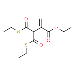 ChemSpider 2D Image | Ethyl 4-(ethylsulfanyl)-3-[(ethylsulfanyl)carbonyl]-2-methylene-4-oxobutanoate | C12H18O4S2