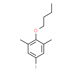ChemSpider 2D Image | 2-Butoxy-5-iodo-1,3-dimethylbenzene | C12H17IO
