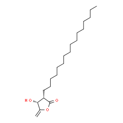 ChemSpider 2D Image | (3S,4R)-3-Hexadecyl-4-hydroxy-5-methylenedihydro-2(3H)-furanone | C21H38O3