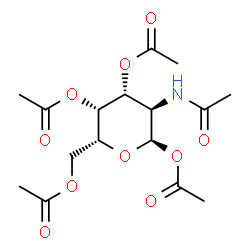 ChemSpider 2D Image | 2-Acetamido-1,3,4,6-tetra-O-acetyl-2-deoxy-alpha-D-galactopyranose | C16H23NO10