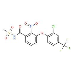 ChemSpider 2D Image | 3-[2-Chloro-4-(trifluoromethyl)phenoxy]-N-(methylsulfonyl)-2-nitrobenzamide | C15H10ClF3N2O6S