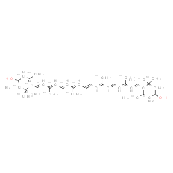 ChemSpider 2D Image | (3R,3'R)-(2,2',4,4',6,6',8,8',10,10',12,12',14,14',16,16',17,17',18,18',19,19',20,20'-~13~C_24_)-beta,beta-Carotene-3,3'-diol | C1613C24H56O2