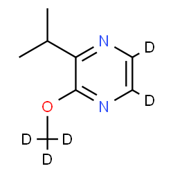 ChemSpider 2D Image | 2-Isopropyl-3-[(~2~H_3_)methyloxy](~2~H_2_)pyrazine | C8H7D5N2O