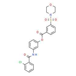 ChemSpider 2D Image | 3-[(2-Chlorobenzoyl)amino]phenyl 3-(4-morpholinylsulfonyl)benzoate | C24H21ClN2O6S