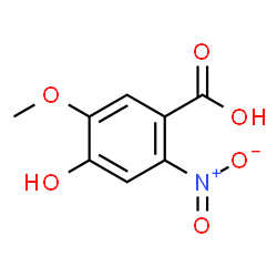ChemSpider 2D Image | 4-Hydroxy-5-methoxy-2-nitrobenzoic acid | C8H7NO6