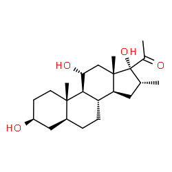 ChemSpider 2D Image | 5alpha-Pregnan-20-one, 3beta,11alpha,17-trihydroxy-16alpha-methyl- | C22H36O4