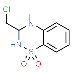 ChemSpider 2D Image | 3-(Chloromethyl)-3,4-dihydro-2H-1,2,4-benzothiadiazine 1,1-dioxide | C8H9ClN2O2S