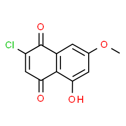 ChemSpider 2D Image | 2-Chloro-5-hydroxy-7-methoxy-1,4-naphthoquinone | C11H7ClO4