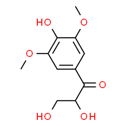 ChemSpider 2D Image | 2,3,4'-Trihydroxy-3',5'-dimethoxypropiophenone | C11H14O6