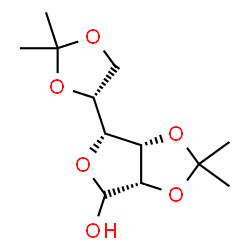 ChemSpider 2D Image | (3aS,6R,6aS)-6-[(4R)-2,2-Dimethyl-1,3-dioxolan-4-yl]-2,2-dimethyltetrahydrofuro[3,4-d][1,3]dioxol-4-ol | C12H20O6