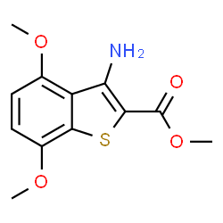 ChemSpider 2D Image | Methyl 3-amino-4,7-dimethoxy-1-benzothiophene-2-carboxylate | C12H13NO4S