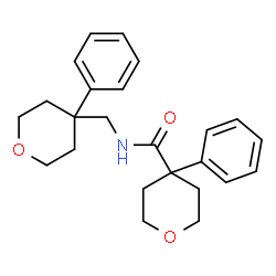 ChemSpider 2D Image | 4-Phenyl-N-[(4-phenyltetrahydro-2H-pyran-4-yl)methyl]tetrahydro-2H-pyran-4-carboxamide | C24H29NO3