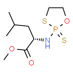 ChemSpider 2D Image | Methyl N-(2-sulfido-1,3,2-oxathiaphospholan-2-yl)-L-leucinate | C9H18NO3PS2